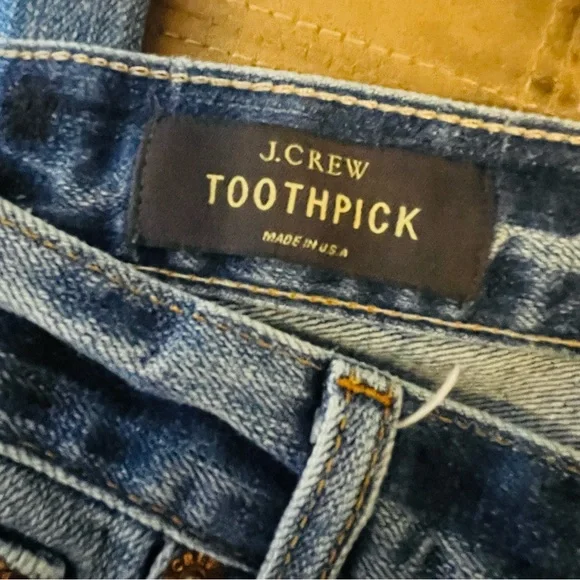 J. Crew Toothpick Jeans 32 Tall Ankle - Picture 3 of 7